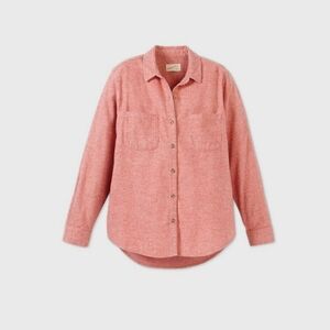 Universal Thread Women's Oversized Flannel Long Sleeve Collared Button-Down